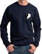 Mens Yoga Sweatshirt Yin Yang Heart Pocket Print Sweat Shirt