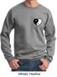 Mens Yoga Sweatshirt Yin Yang Heart Pocket Print Sweat Shirt