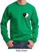 Mens Yoga Sweatshirt Yin Yang Heart Pocket Print Sweat Shirt
