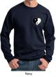 Mens Yoga Sweatshirt Yin Yang Heart Pocket Print Sweat Shirt