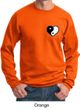 Mens Yoga Sweatshirt Yin Yang Heart Pocket Print Sweat Shirt