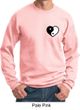 Mens Yoga Sweatshirt Yin Yang Heart Pocket Print Sweat Shirt