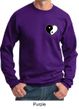 Mens Yoga Sweatshirt Yin Yang Heart Pocket Print Sweat Shirt
