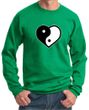 Mens Yoga Sweatshirt Yin Yang Heart Sweat Shirt