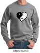 Mens Yoga Sweatshirt Yin Yang Heart Sweat Shirt