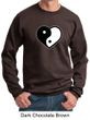 Mens Yoga Sweatshirt Yin Yang Heart Sweat Shirt