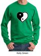 Mens Yoga Sweatshirt Yin Yang Heart Sweat Shirt