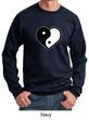 Mens Yoga Sweatshirt Yin Yang Heart Sweat Shirt