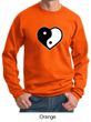 Mens Yoga Sweatshirt Yin Yang Heart Sweat Shirt