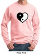 Mens Yoga Sweatshirt Yin Yang Heart Sweat Shirt