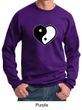 Mens Yoga Sweatshirt Yin Yang Heart Sweat Shirt