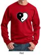 Mens Yoga Sweatshirt Yin Yang Heart Sweat Shirt