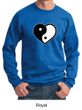 Mens Yoga Sweatshirt Yin Yang Heart Sweat Shirt
