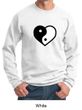 Mens Yoga Sweatshirt Yin Yang Heart Sweat Shirt