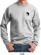 Mens Yoga Sweatshirt Yin Yang Patch Pocket Print Sweat Shirt