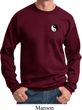 Mens Yoga Sweatshirt Yin Yang Patch Pocket Print Sweat Shirt