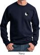 Mens Yoga Sweatshirt Yin Yang Patch Pocket Print Sweat Shirt