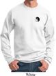 Mens Yoga Sweatshirt Yin Yang Patch Pocket Print Sweat Shirt