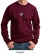 Mens Yoga Sweatshirt Yin Yang Small Print Meditation Sweat Shirt
