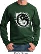 Mens Yoga Sweatshirt Yin Yang Sun Sweat Shirt