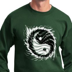 Mens Yoga Sweatshirt Yin Yang Sun Sweat Shirt