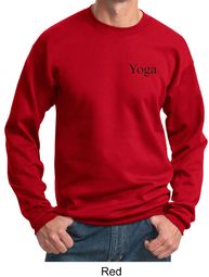 Mens Yoga Sweatshirt Yoga Logo Pocket Print Adult Sweat Shirt