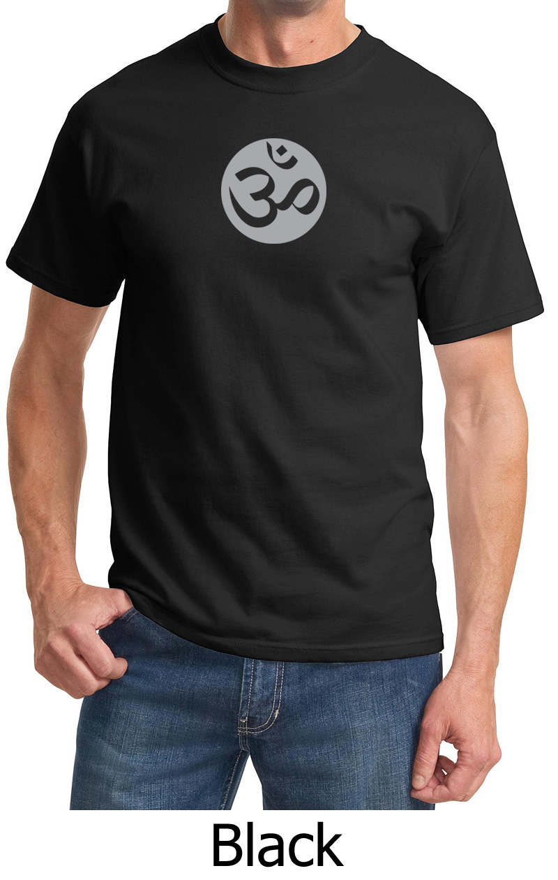 Mens Yoga Tshirt Om Symbol Meditation Adult Tee Shirt Om Symbol