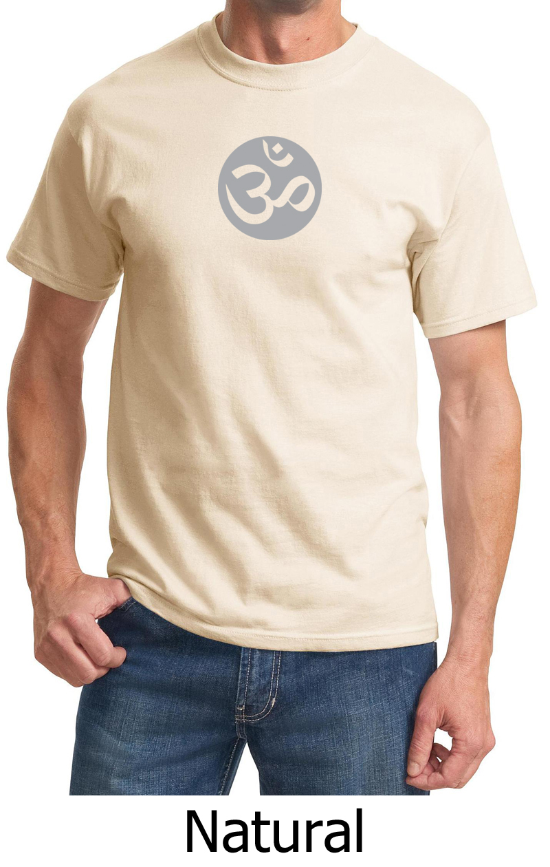 Mens Yoga Tshirt Om Symbol Meditation Adult Tee Shirt Om Symbol