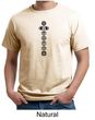 Mens Yoga T-shirt 7 Chakras Black Print Organic Shirt