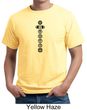 Mens Yoga T-shirt 7 Chakras Black Print Organic Shirt