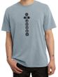 Mens Yoga T-shirt 7 Chakras Black Print Pigment Dyed Shirt