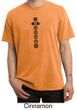 Mens Yoga T-shirt 7 Chakras Black Print Pigment Dyed Shirt