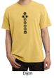 Mens Yoga T-shirt 7 Chakras Black Print Pigment Dyed Shirt