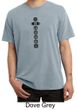 Mens Yoga T-shirt 7 Chakras Black Print Pigment Dyed Shirt