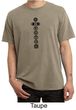 Mens Yoga T-shirt 7 Chakras Black Print Pigment Dyed Shirt
