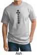 Mens Yoga T-shirt 7 Chakras Black Print Tall Shirt