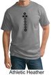 Mens Yoga T-shirt 7 Chakras Black Print Tall Shirt
