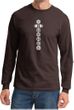 Mens Yoga T-shirt 7 Chakras White Print Long Sleeve Shirt