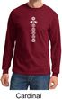 Mens Yoga T-shirt 7 Chakras White Print Long Sleeve Shirt
