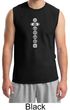 Mens Yoga T-shirt 7 Chakras White Print Muscle Shirt