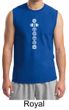 Mens Yoga T-shirt 7 Chakras White Print Muscle Shirt