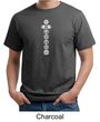 Mens Yoga T-shirt 7 Chakras White Print Organic Shirt