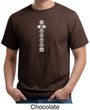 Mens Yoga T-shirt 7 Chakras White Print Organic Shirt
