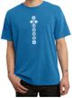 Mens Yoga T-shirt 7 Chakras White Print Pigment Dyed Shirt
