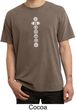 Mens Yoga T-shirt 7 Chakras White Print Pigment Dyed Shirt