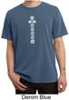 Mens Yoga T-shirt 7 Chakras White Print Pigment Dyed Shirt