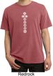 Mens Yoga T-shirt 7 Chakras White Print Pigment Dyed Shirt