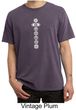 Mens Yoga T-shirt 7 Chakras White Print Pigment Dyed Shirt