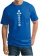 Mens Yoga T-shirt 7 Chakras White Print Tall Shirt