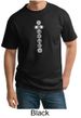 Mens Yoga T-shirt 7 Chakras White Print Tall Shirt